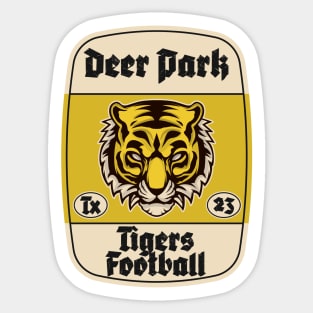 Deer Park School tiger Football sticker design Sticker